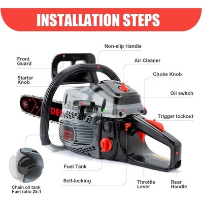 Professional Gasoline Chainsaw 62CC 20-Inch*
