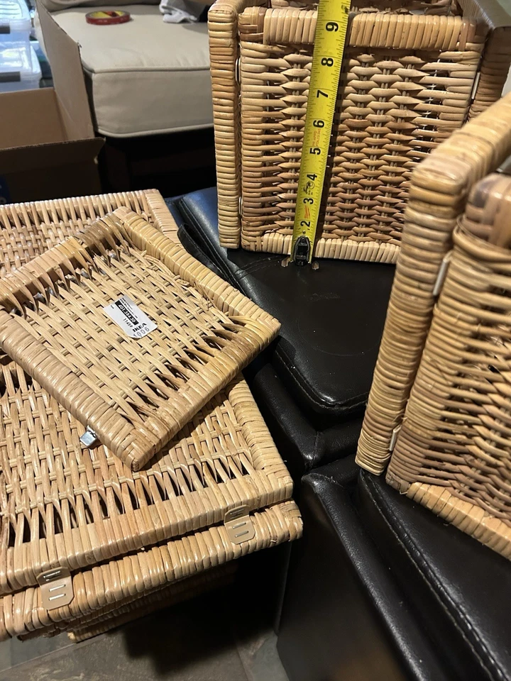 8x IKEA Branas Rattan Wicker Basket Storage SMALL SIZE 9in/23cm LOT OF 8 - Image 3 of 4