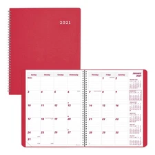 Brownline Duraflex Monthly Planner, Raspberry, 8.875 x 7.125 inches (CB1200V....