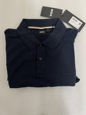 Boss Men's Polo Shirt Pallas Regular Fit 50468362 404 Dark Blue Size XL NWT
