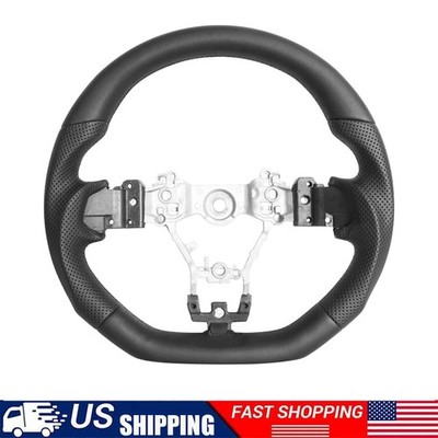 Full Black Leather Sport Steering Wheel For 2015-2021 Subaru WRX STI S209