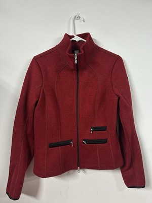 BOGNER Fire Ice Red Women s Full Zip Fleece Knit Jacket Size M