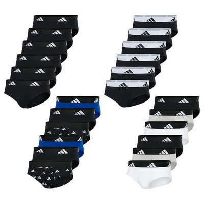 adidas Herren Slip, 6er Pack - Briefs, Active Flex Cotton, Logo, einfarbig Sc...