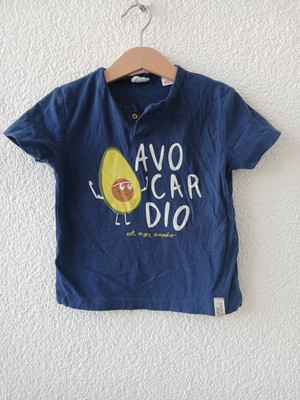 Zara 3402/436 Blau Shirt Gr. 92  mit Print Avocado Avocardio Love Your Veggies