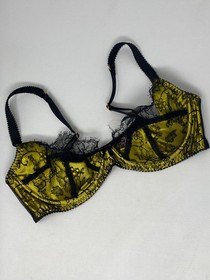 Agent Provocateur Leisa Black Mustard Bra 36C New