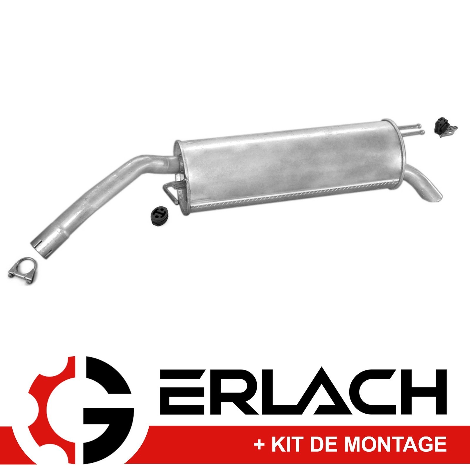 Silencieux arrière Fiat Stilo 1.2 réduisant le bruit moteur avec raccordement direct 45mm