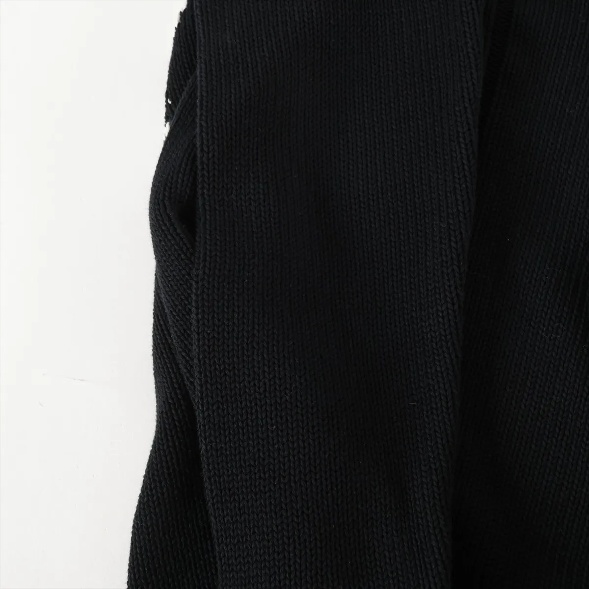 Givenchy Cotton Knit S Ladies' Black × White  17Y 7899 557 Damage processing The thumbnail 9