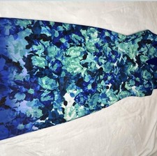 Vince Camuto Blue & Green Floral Print Pencil Dress Size 6