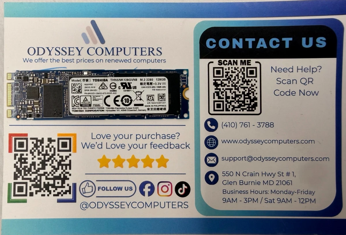 Toshiba M.2 Interface 128 GB Solid State Drives for sale - eBay