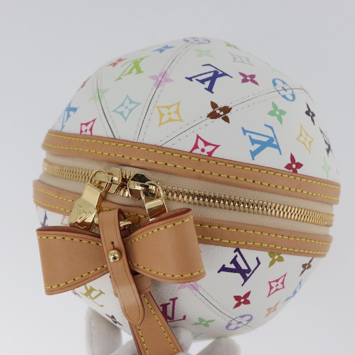 LOUIS VUITTON Monogram Multicolor LV x TM Rolling Bag White M13710 Auth 172562SM image 6