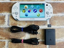 PS Vita Light Blue White PCH-2000 Sony PlayStation Japan 8GB Charger Ex DDP