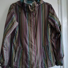 ROXY PLAID SNOW BOARD/SKI JACKET 5K SILVER SERIES – SIZE M