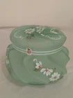 Fenton Glass Hand Painted Covered Box
