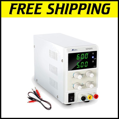 Adjustable 60V 5A DC Power Supply with 3-Digit LED Display for Electronics