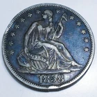 1858-O Seated Liberty Half Dollar Beautiful High Grade Coin