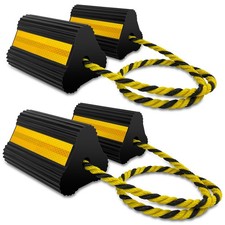 Hoxwell Unterlegkeile (2 Paar/4er Pack mit Seil) f&uuml;r Wohnmobil Anh&auml;nger Camper 2 Paar