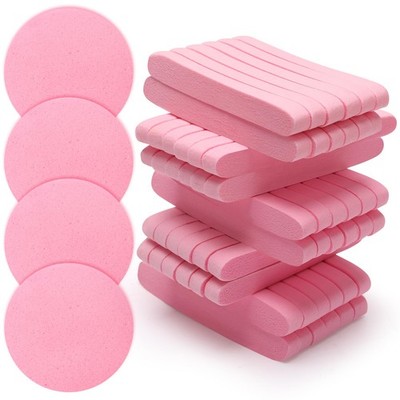 120 Pcs Facial Sponge Compressed, Luxiv Face 1 Count (Pack of 120), Pink 