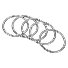 5 Pack 2" Metal O Ring 304 Stainless Steel Welded O-Ring 4x50mm