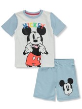 Disney Mickey Mouse Boys' 2-Piece Shorts Set Outfit Color: black/blue Size: 2t