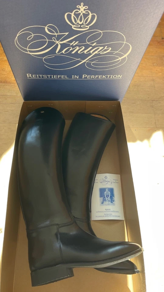 Königs Favorit Lederreitstiefel, Boxcalf Gr. 8,5 ( Schaft:54/48 - Wade:35) - Bild 4 von 4