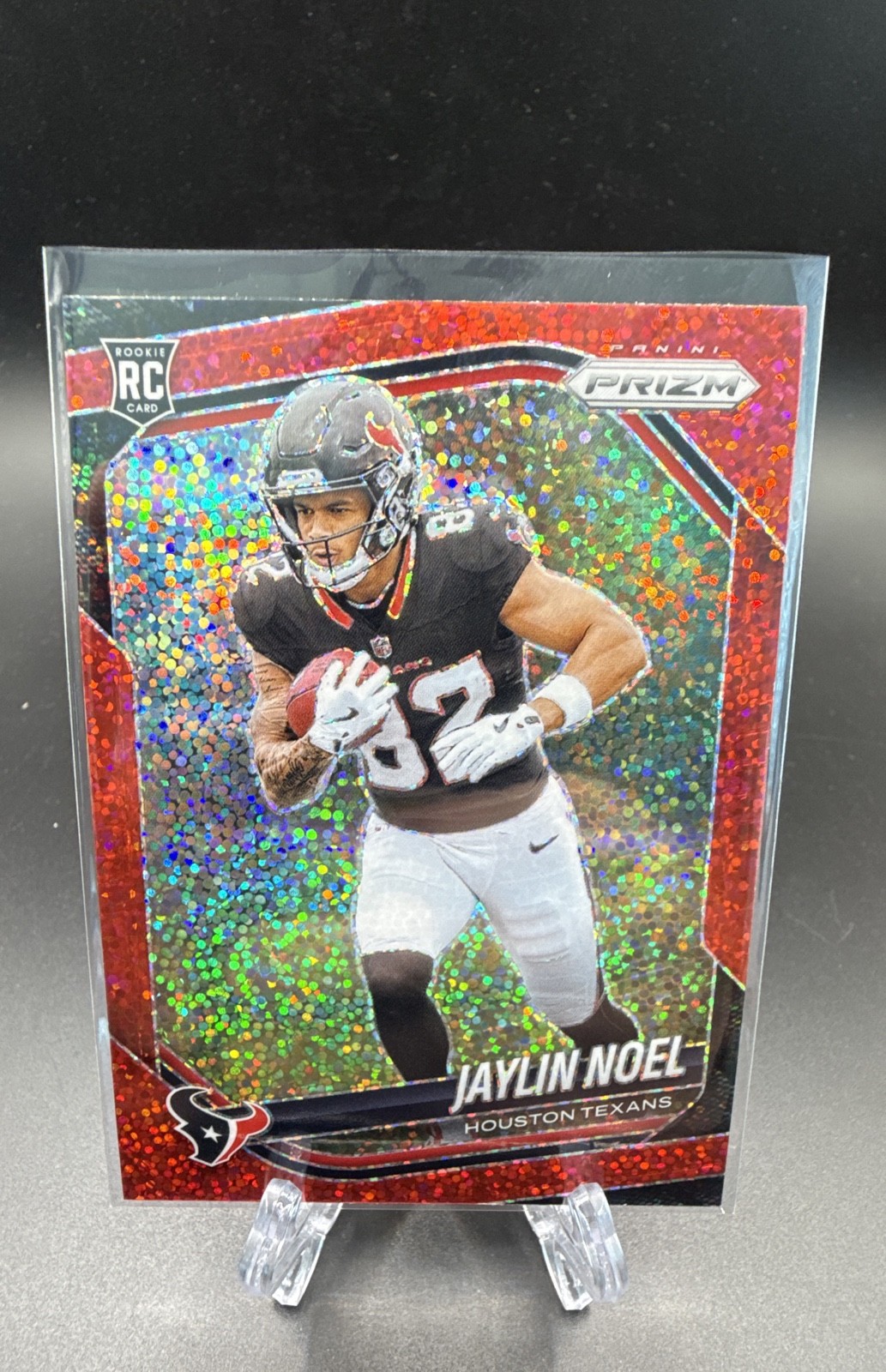 2025 Panini Prizm - Rookies Jaylin Noel #386 Red Sparkle Prizm (RC)