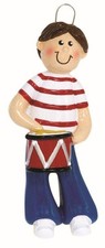 Drum Boy Personalized Christmas Tree Ornament