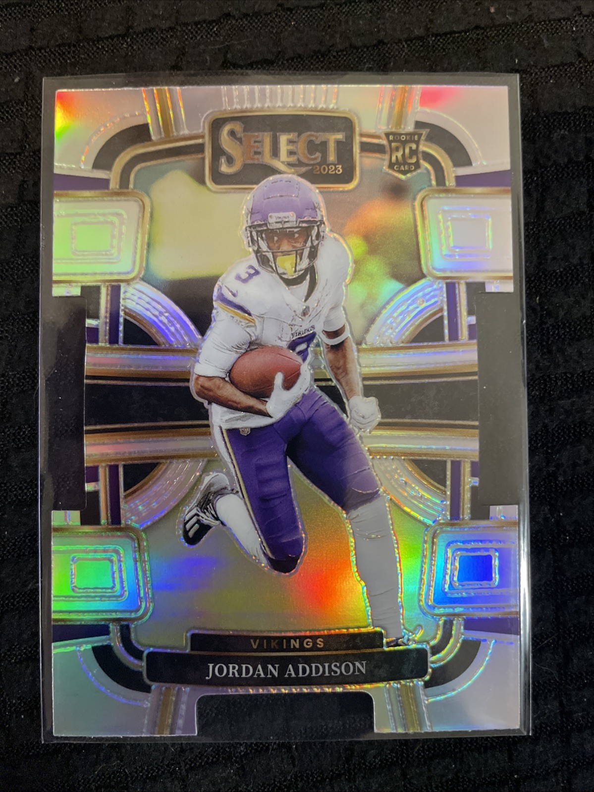 2023 select concourse jordan addison #66 Silver prizm die-cut (rc)