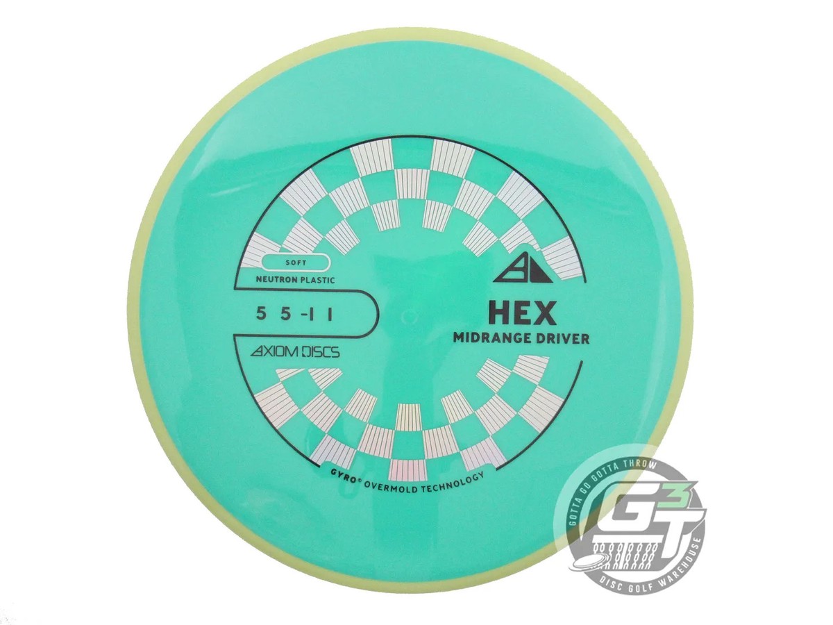 NEW Axiom Discs Neutron Hex 175g Green Yellow Rim Midrange Golf
