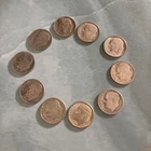 ROOSEVELT SILVER DIMES, LOT OF 10, 90% SILVER