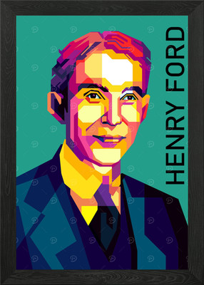 Henry Ford WPAP Framed Wall Art Poster Canvas Print Picture