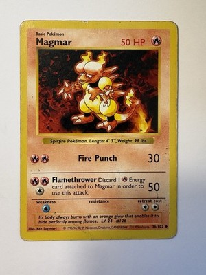 Magmar 036/102 Base Set (Shadowless) Regular A28