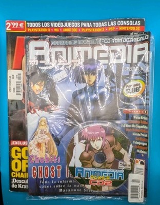 2008 Spanish Magazine Lot - HobbyConsolas & Animedia - Games & Anime CD & Poster