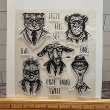 NEW Tim Holtz "HIPSTER" Silicone Cling Stamp Set