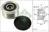 Schaeffler Ina Generatorfreilauf 535 0264 10 FüR 308 208 Peugeot C3 C4 301 DS3 1
