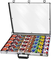 Trade Show Display Case,  24"X20" Table Top Portable Aluminum Baseball Card Disp