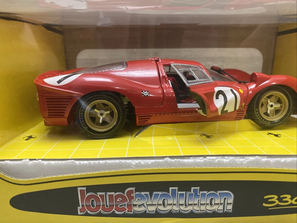 Vintage Jouef Evolution 1967 Ferrari 330 P4 Race Car Red #21 DieCast 1/18 scale - Image 3 of 4