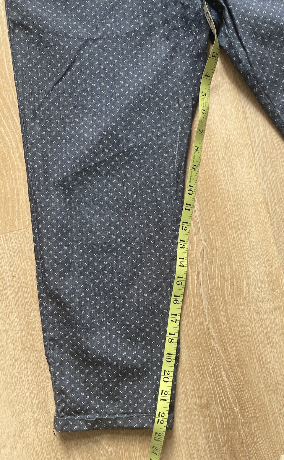 Zara Man Basic Pants Navy Patterned Lightweight S… - image 9