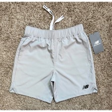 NWT New Balance Boys Shorts Raincloud Grey Athletic Performance Size M 10/12