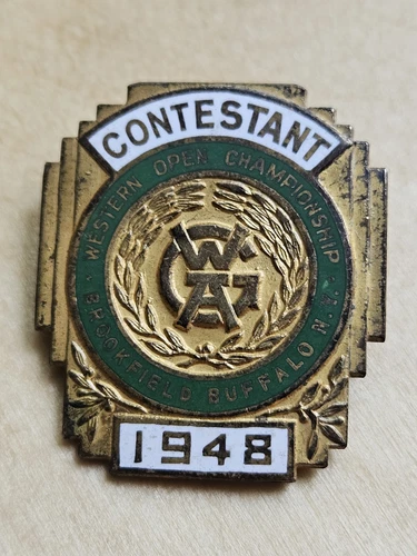 Rare 1948 Western Open Championship Contestant Golf Badge Ben Hogan Wins 🔥 - product listing photo