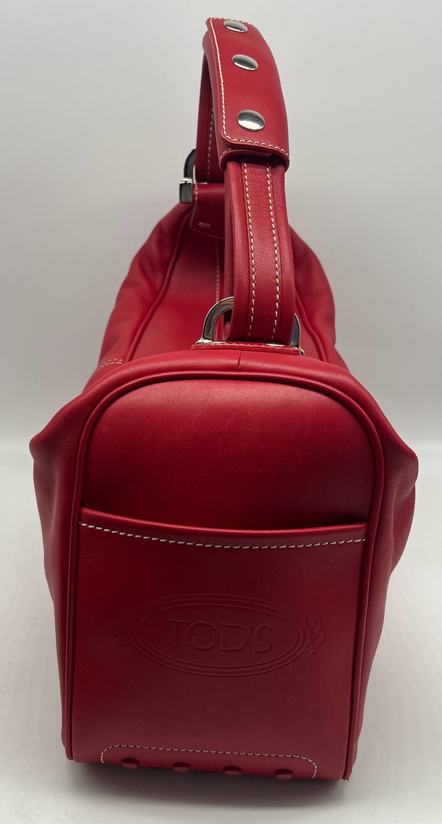 Tod's Vintage Red Leather 'Micky' Medium Shoulder Bag | eBay Tod's Vintage Red Leather 'Micky' Medium Shoulder Bag | eBay