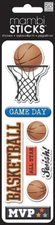 Me and My Big Ideas mambiSTICKS Puffy Stickers - BASKETBALL - 8 pcs