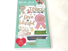 AMERICAN CRAFTS DEAR LIZZY STICKER BOOK INCLUDES FOIL & CLEAR STICKERS 