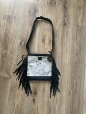 Sts Ranchwear Ponderosa Crossbody Leather Cowhide Fringe Western Festival Euc