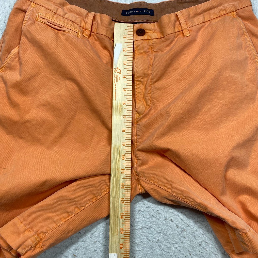 Tommy Hilfiger Shorts Mens 36 Chino Orange Flat Front Slash Pockets thumbnail 8