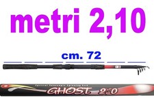 canna telescopica pesca spinning trota fiume lago mare fondo carpa travel m 2,10