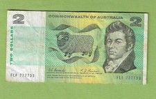 #D6.    COOMBS / RANDALL  $2  PAPER BANKNOTE - WELL CIRCULATED  #FLF 777733