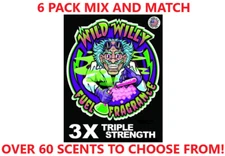 6 PACK MIX AND MATCH Wild Willy Fuel Fragrance 4 oz Bottles Fuel Scent 