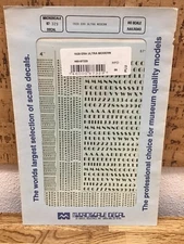 MICROSCALE DECAL HO SCALE 87-329: 1920 ERA ULTRA MODERN NUMBERS/LETTERS NEW