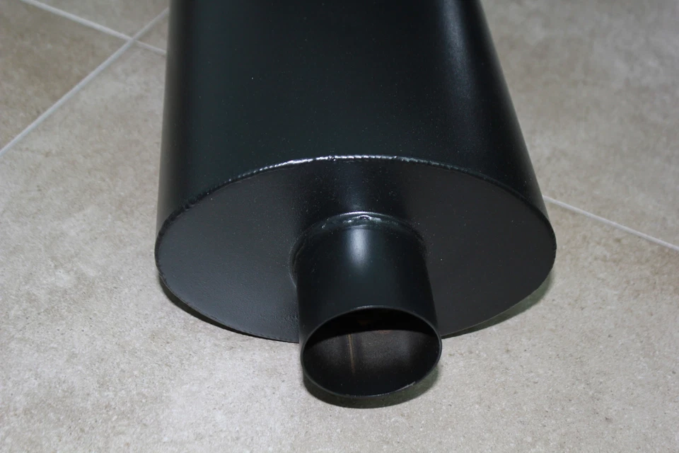 Silenciador turbo ovalado para Honda Universal 2.5 entrada salida negro Civic Accord S2000 Foto 4 de 4