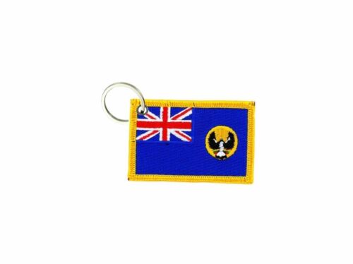 Flag Flag Flag Embroidered Pendant Keychain Keys Australia R2 - Picture 1 of 1